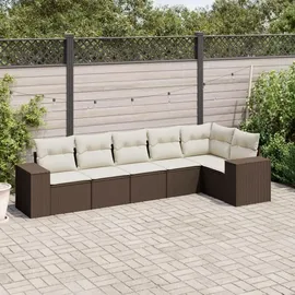 vidaXL Garten-Lounge-Set 6-tlg. braun