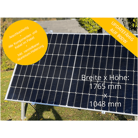 osnatech Balkonkraftwerk Mini-PV-Premium Glas L-1 (425 W) STARTER Balkon-Solaranlage