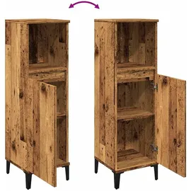 vidaXL Zola Badschrank 30 x 30 x 100 cm Braun Holz, Metall