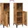 vidaXL Zola Badschrank 30 x 30 x 100 cm Braun Holz, Metall