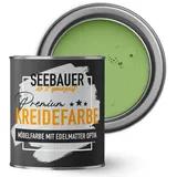 SEEBAUER diy Kreidefarbe für Möbel Grün 750ml für Innen (No. 733 Spring Feeling) Möbelfarbe ohne Schleifen - Holzfarbe extra matt - Holzlack, Möbellack hohe Deckkraft