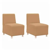 VidaXL Modulares Armfreies Sofa 2 pcs Beige 55 x