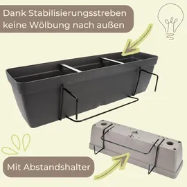 GarPet Blumenkasten 60 x 20 x 20 cm Taupe