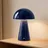 LINDBY LED Tischlampe Nevijo 10030086mit USB Anschluss dimmbar, Modern, in Blau aus Metall 1-flammig Wohnzimmerleuchte