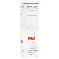 Monin Sirup Pumpen im Karton mit Rezeptheft