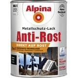 Alpina Anti-Rost Metallschutz-Lack 2,5 l glänzend schwarz