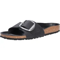 Birkenstock Madrid Big Buckle Nubukleder geölt schmal schwarz 36