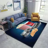 Sxakswol Teppich Wohnzimmer 140x200 cm Kino 3D Teppich Kind Küche Esszimmer Schlafzimmer Teppich Kurzflor rutschfest Waschbar Teppiche Weich Pflegeleicht a2603