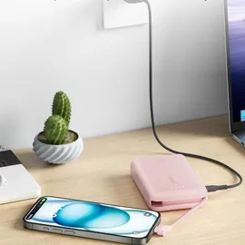 Belkin BoostCharge - Powerbank - mit integriertem Kabel - 10000 mAh - 20 Watt - 3 A - Fast Charge - 2 Ausgabeanschlussst