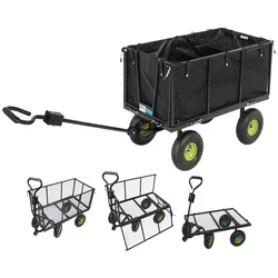 Gartenwagen herausnehmbare Plane 550 kg Bollerwagen klappbare Gitterwände Luf...
