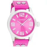 Oozoo Armbanduhr Rosa Lederband 40 mm - Magenta