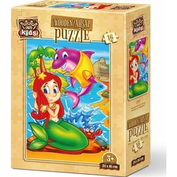 Heidi Cheese Line HeiDi Art 5858 Children's Puzzle 16pc.XL Wooden The mermaid and her friends