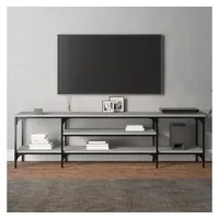 Furnicato TV-Schrank Grau Sonoma 161x35x45 cm Holzwerkstoff & Eisen