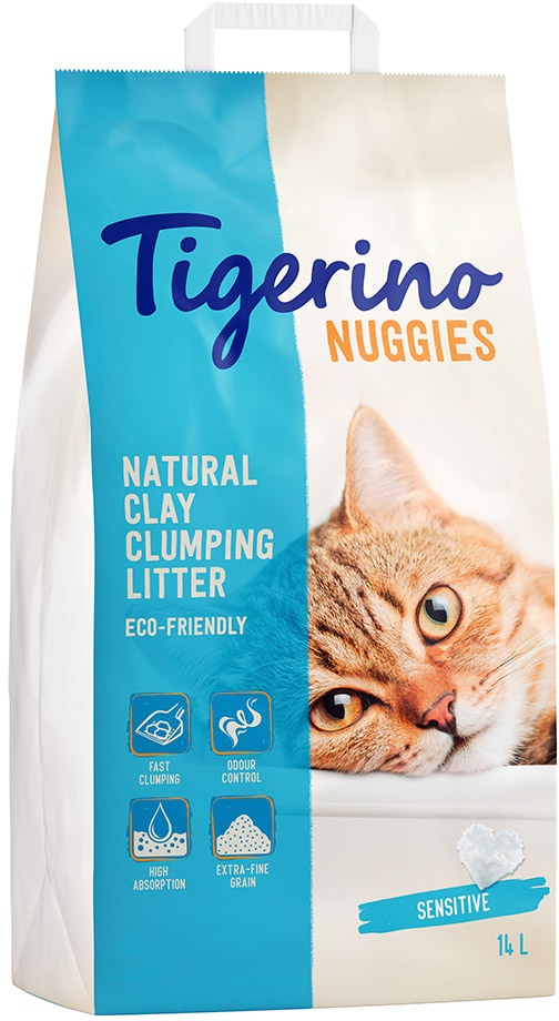 2 x 14l Tigerino Nuggies Sensitive Katzenstreu – parfümfrei