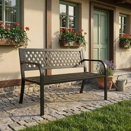 gogarden Gartenbank 120 x 49 x 76 cm Schwarz