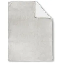 biberna Tagesdecke Sherpa 150 x 200 cm Beige/Weiß
