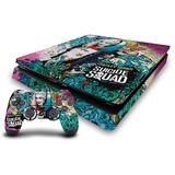 Head Case Designs Offizielle Suicide Squad 2016 Harley Quinn Plakat Graphics Vinyl Haut Gaming Aufkleber Abziehbild kompatibel mit Sony Playstation 4 PS4 Slim Console and DualShock 4 Controller