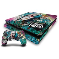 Head Case Designs Offizielle Suicide Squad 2016 Harley Quinn Plakat Graphics Vinyl Haut Gaming Aufkleber Abziehbild kompatibel mit Sony Playstation 4 PS4 Slim Console and DualShock 4 Controller