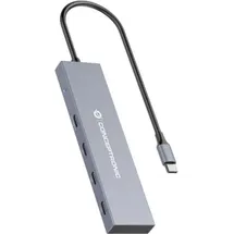 Conceptronic HUBBIES14G 4x USB 3.2 Gen 2 (3.1 Gen 2) Type-C Hub, Grau