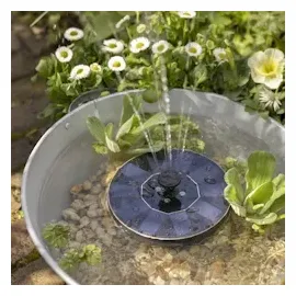 GORANDO LED Solar Teichpumpe bunt leuchtend schwimmend Fontäne Springbrunnen Gartenteich