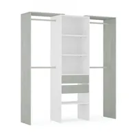 Dmora Garderobe Djajal, Struktur für begehbaren Kleiderschrank, Offener Kleiderschrank
