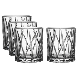 Orrefors Whiskyglas City Old Fashioned Glas 25 cl 4 Stk. klar Kristallglas Höhe 8,7 cm Ø 7,8 cm, Kristallglas