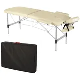 Mucola - Massageliege Massagetisch Massagebank 2 Zonen klappbar Mobil Kosmetikliege Alu
