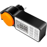 Logilink ET0016 Zeitschaltuhr digital IP44, 3600 W, Schwarz/Orange