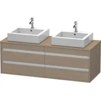 Duravit Ketho Waschtisch-Unterschrank KT6657B3535 140x55x49,6cm, für Aufsatzbecken, 4 Schubkästen,