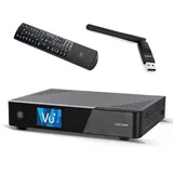VU+ Uno 4K SE 1x DVB-C FBC Receiver Twin Tuner PVR Ready Linux Kabelreceiver UHD 2160P TV Receiver Kabel-Fernsehen mit Wlan-Stick 150 Mbits