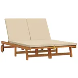 teenpull Sonnenliege 2-Person 63 x 199 x 85 cm Braun