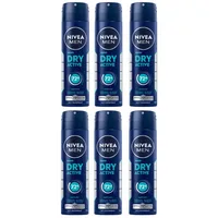 NIVEA Deo-Spray Deodorant Men Dry Active Deo Spray, 6