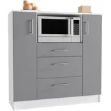 VCM Küchenschrank Kommode Buffet Mikrowelle Esilo
