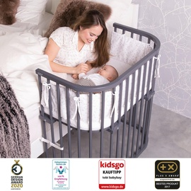 babybay Boxspring Beistellbett schiefergrau