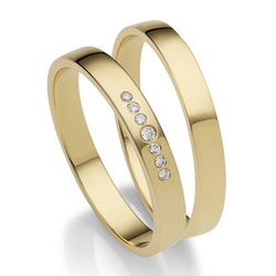 Firetti Trauring Schmuck Geschenk Gold 375 Hochzeit Ehering „LIEBE“, Made in Germany – mit o. ohne Brillanten/Diamanten gelb|goldfarben 52