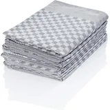 Hometex Premium Textiles 10er Set Zwirn Geschirrtücher | Grubentücher in extra Dicker Qualität - 220 g/m2 | 100% Baumwolle sehr saugfähig | ÖKO-TEX 100 Standard | 50 x 70cm Grau
