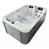 XXL Luxus SPA LED Whirlpool SET 195x127cm Outdoor-Indoor Pool Ozon 3 Personen-+-