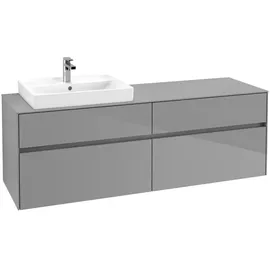 Villeroy & Boch Collaro Waschbeckenunterschrank 160 x 55 cm Glossy Grey