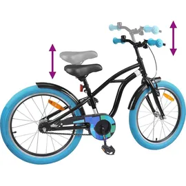 vidaXL Kinderfahrrad 18 Zoll schwarz