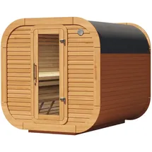 Wolff Finnhaus Design Saunahaus Luago 2x2 Art 1 kiefer Typ 1 ohne Fenster Komplett montiert