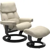 Stressless Relaxsessel Ruby Leder 79 x 98 x 76 cm Beige mit Classic Base