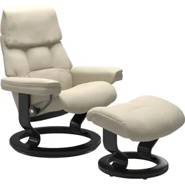 Stressless Relaxsessel Ruby Leder 79 x 98 x 76 cm Beige mit Classic Base
