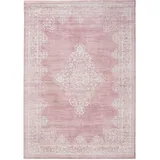benuta Pop Waschbarer Teppich Laury Rosa 120x170 cm - Vintage-Stil Teppich im Used-Look