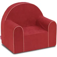 Midi Kindersessel Kinder Babysessel Baby Sessel Sofa Kinderstuhl Stuhl Schaumstoff Umweltfreundlich (Rot)