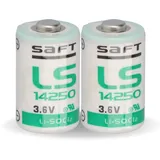 Saft 2x Saft Lithium 3,6V Batterie LS 14250 - 1/2 AA - LS14250 Li-SOCl2