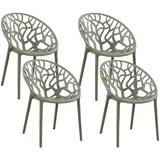 CLP Gartenstuhl Hope Sessel 59 x 59 x 80 cm oliv 4 St.