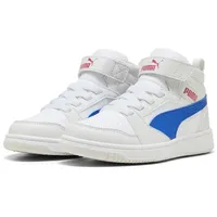 Puma Rebound V6 MID AC+ PS Sneaker, White-Vivid Blue-Feather