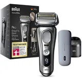 Braun Elektrorasierer Series 9 Pro Premium Rasierer Herren mit 4+1 Scherkopf Elektrorasierer, 5in1 Reinigungsstation, Aufsätze: 1,Elektrorasierer - Silber
