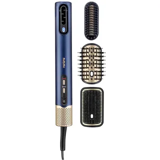 BaByliss Air Wand, 3-in-1 Haartrockner, Glätteisen und Warmluftbürste, Ionen-Technologie, Hochgeschwindigkeits-Digitalmotor, inkl. 3 Aufsätze, Keine Hitzschäden, AS6553E