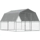 vidaXL Vogelkäfig Voliere mit Tür 160 x 110 x 50 cm silbern